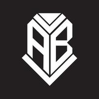 création de logo de lettre ab sur fond noir. ab initiales créatives lettre logo concept. conception de lettre ab. vecteur