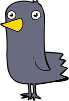 oiseau de dessin animé de personnage de doodle vecteur