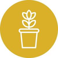style d'icône de pot de plante vecteur