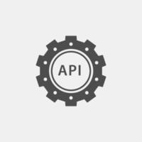 icône API. illustration vectorielle pour la conception graphique et web. vecteur