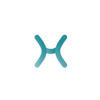 icône de conception de logo vectoriel lettre h