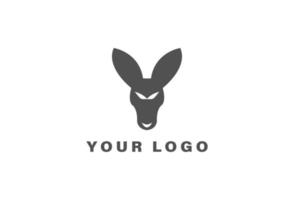 modèle de conception de logo d'âne vecteur
