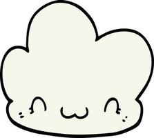 nuage de dessin animé de personnage de doodle vecteur