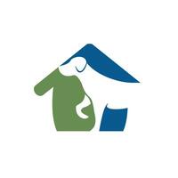 création de logo vectoriel maison pour animaux de compagnie. modèle de conception de logo d'animalerie.