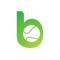 création de logo vectoriel lettre b tennis. éléments de modèle de conception vectorielle pour votre équipe sportive ou votre identité d'entreprise.