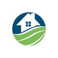 création de logo de maison organique. création de logo de soins à domicile. concept de logo vectoriel propre à la maison.