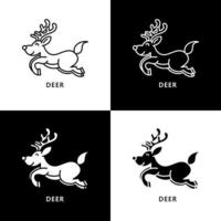 illustration de symbole animal de cerf. icône du logo renne de noël vecteur