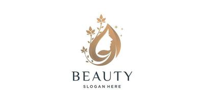 création de logo beauté femme avec une idée créative et unique vecteur