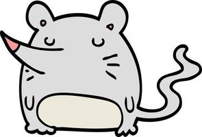 souris de dessin animé de personnage de doodle vecteur