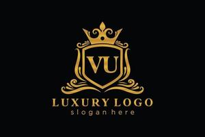 modèle de logo de luxe royal de lettre vu initiale dans l'art vectoriel pour le restaurant, la royauté, la boutique, le café, l'hôtel, l'héraldique, les bijoux, la mode et d'autres illustrations vectorielles.