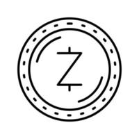 icône de vecteur de devise zcash