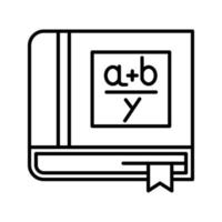 icône de vecteur de livre d'algèbre