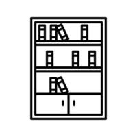 icône de vecteur d'étagère de livres