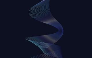 design de fond abstrait lignes ondulées dégradé bleu élégant vecteur