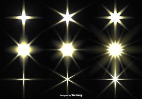 Vector Collection of Glowing Stars