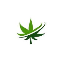 illustration de symbole de signe de marijuana de cannabis vecteur