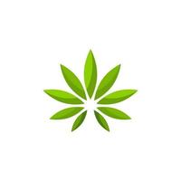 illustration de symbole de signe de marijuana de cannabis vecteur