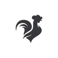 silhouette de l'icône de vecteur de coq