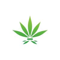 illustration de symbole de signe de marijuana de cannabis vecteur