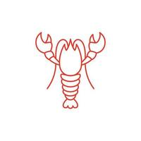 illustration d'icône de vecteur de crevette