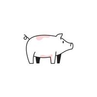 cochon symbole modèle vecteur icône illustration