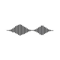 logo de musique d'onde sonore vecteur