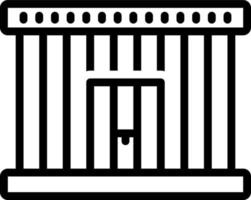 icône de ligne pour la prison vecteur