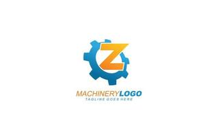 équipement de logo z pour l'identité. illustration vectorielle de modèle industriel pour votre marque. vecteur