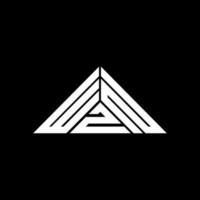conception créative de logo de lettre wzn avec graphique vectoriel, logo wzn simple et moderne en forme de triangle. vecteur