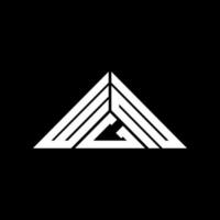 conception créative du logo wgn letter avec graphique vectoriel, logo wgn simple et moderne en forme de triangle. vecteur