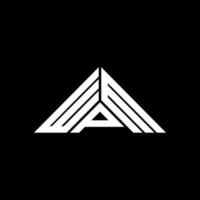conception créative du logo wpm letter avec graphique vectoriel, logo wpm simple et moderne en forme de triangle. vecteur