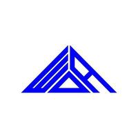 conception créative du logo lettre wda avec graphique vectoriel, logo wda simple et moderne en forme de triangle. vecteur