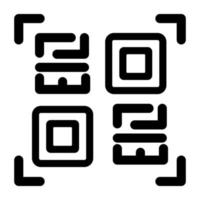 une icône de conception modifiable du code qr vecteur