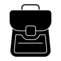 icône de téléchargement premium du sac à dos vecteur