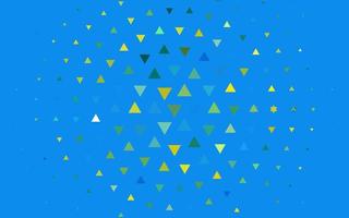 texture vectorielle bleu clair, jaune dans un style triangulaire. vecteur