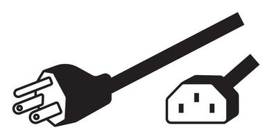 icône vectorielle plate de prise d'alimentation nema 5-15 pour les applications ou les sites Web vecteur
