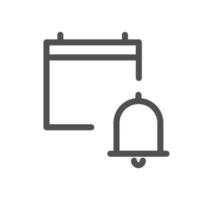 contour d'icône de calendrier et vecteur linéaire.