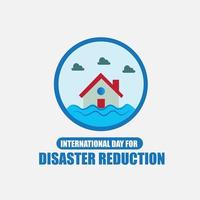 journée internationale du vecteur de réduction des catastrophes. conception simple et élégante