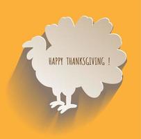 arrière-plan joyeux thanksgiving avec silhouette de dinde, peut être utilisé comme flyer, bannière ou affiche. vecteur