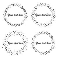 forme ronde abstraite d'étoiles vectorielles noires. modèle de cercle de conception moderne. vecteur