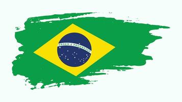 nouveau vecteur de drapeau du brésil splash vintage
