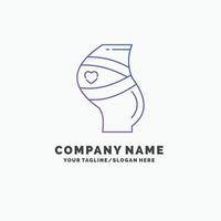 ceinture. sécurité. grossesse. Enceinte. modèle de logo d'entreprise violet pour femmes. place pour le slogan vecteur