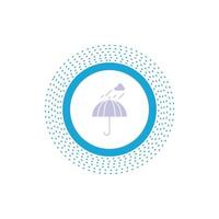 parapluie. camping. pluie. sécurité. icône de glyphe météo. illustration vectorielle isolée vecteur