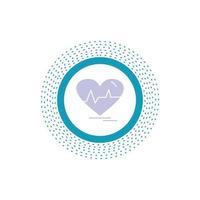 ECG. cœur. battement de coeur. impulsion. battre l'icône de glyphe. illustration vectorielle isolée vecteur