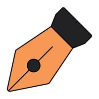 une conception d'icône de pointe de stylo vecteur