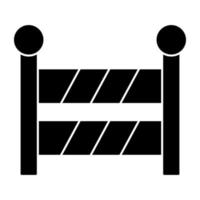 icône de barrière de construction, vecteur modifiable