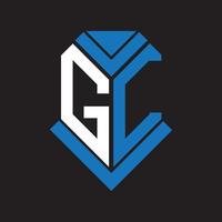 création de logo de lettre gl sur fond noir. concept de logo de lettre initiales créatives gl. conception de lettre gl. vecteur