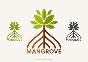 Conception libre de logo de vecteur de mangrove