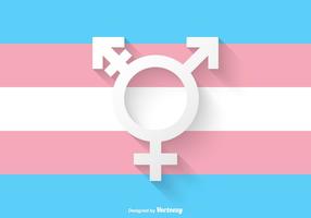 Vecteur de symbole transgender papier libre