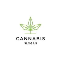 icône de vecteur de logo de feuille de cannabis